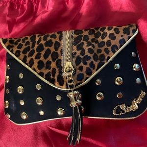Carmen Steffens Clutch Leopard Print Hair Calf